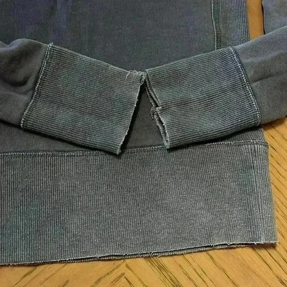 Converse All Star crew distressed washed out sweater blue Small - Picture 4 of 8